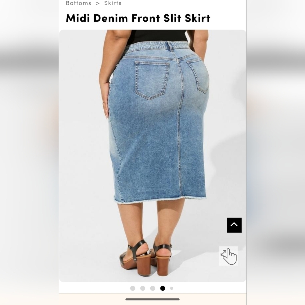 Torrid Midi denim skirt, Light Blue  Size 16, new without tags - Picture 6 of 13